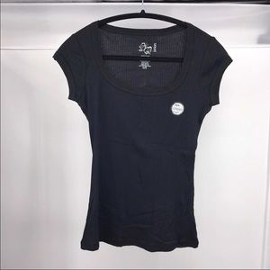 NWT Black Thin Cap Sleeve T-Shirt Top S
